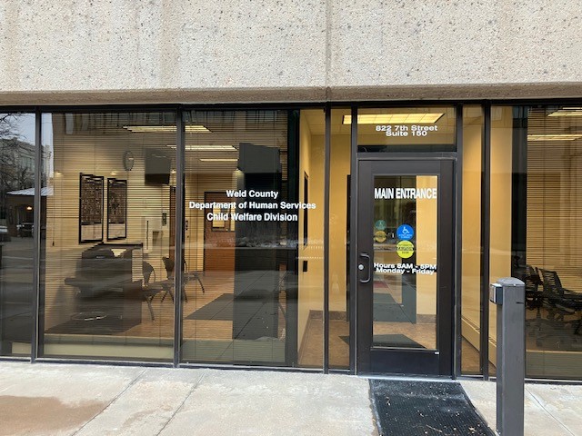 Child Welfare Entrance at Chase Building