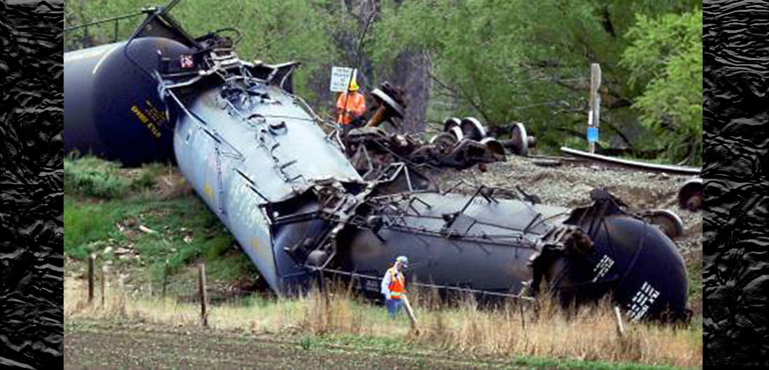 Hazmat train derailment